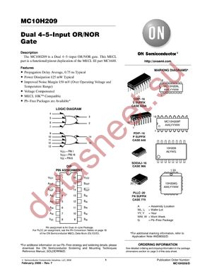 MC10H209MEL datasheet  